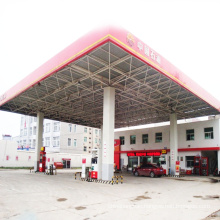 Galvanized steel structure petrol station canopy